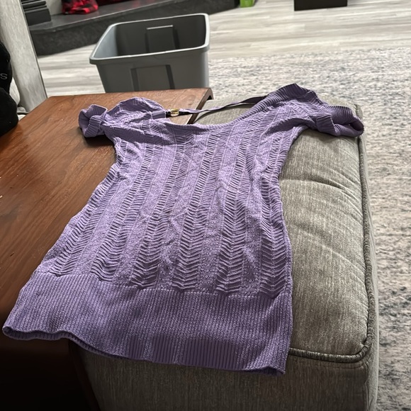 Bebe purple top size small #12 - Picture 3 of 5